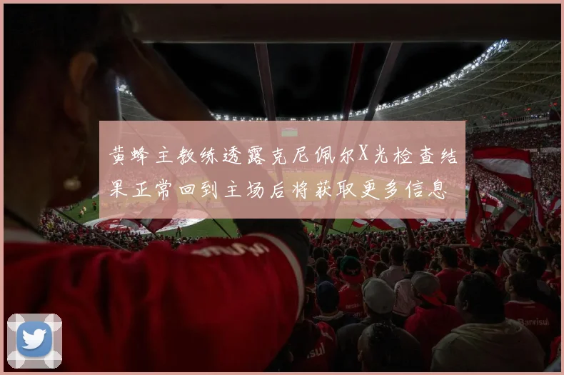 黄蜂主教练透露克尼佩尔X光检查结果正常回到主场后将获取更多信息
